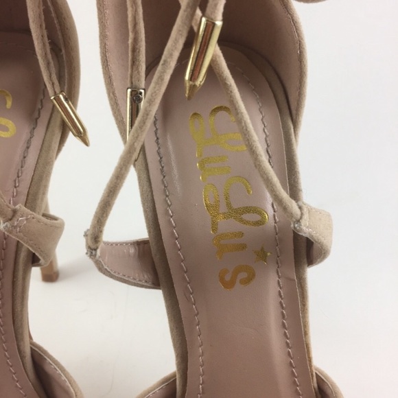 💋Lulu’s Stilletto’s Nude Suede Lace-Up Reposh! - Picture 4 of 7